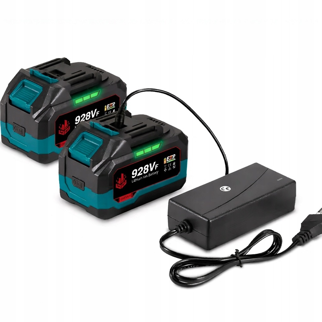 Zestaw 2x akumulator Gisam 18V 6Ah 928V ładowarka kompatybilne z Makita